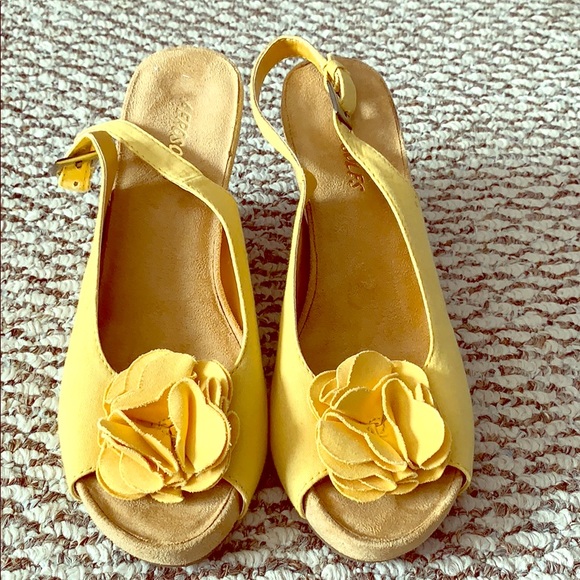 Shoes - Yellow Wedge Heels